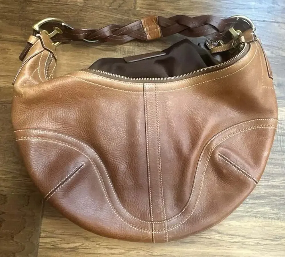 Coach Vintage 10044 Soho Hobo in Tobacco Pebbled Leather Bag